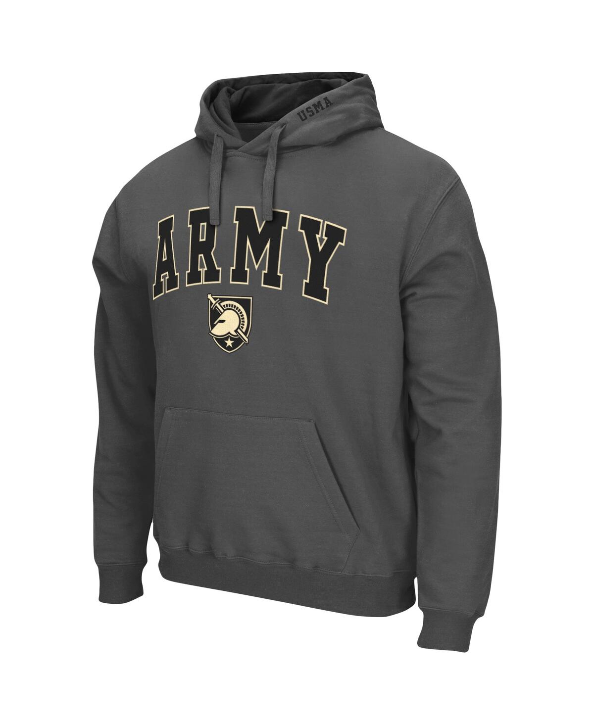 Shop Colosseum Men's  Charcoal Army Black Knights Arch And Logo 3.0 Pullover Hoodie