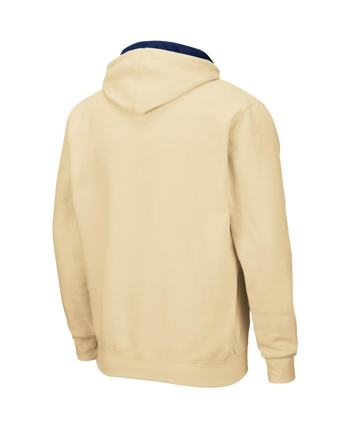 Colosseum Men's  Gold Navy Midshipmen Arch And Logo 3.0 Full-zip Hoodie In Gold