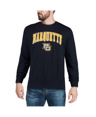 Men's Marquette Golden Eagles Arch and Logo Crew Neck Sweatshirt