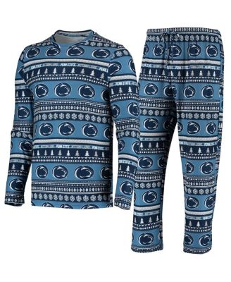 Men s Concepts Sport Navy Penn State Nittany Lions Ugly Sweater Knit Long Sleeve Top and Pant Set Macy s