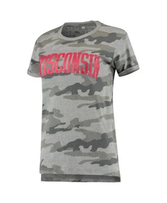 Women's Camo Wisconsin Badgers T-shirt