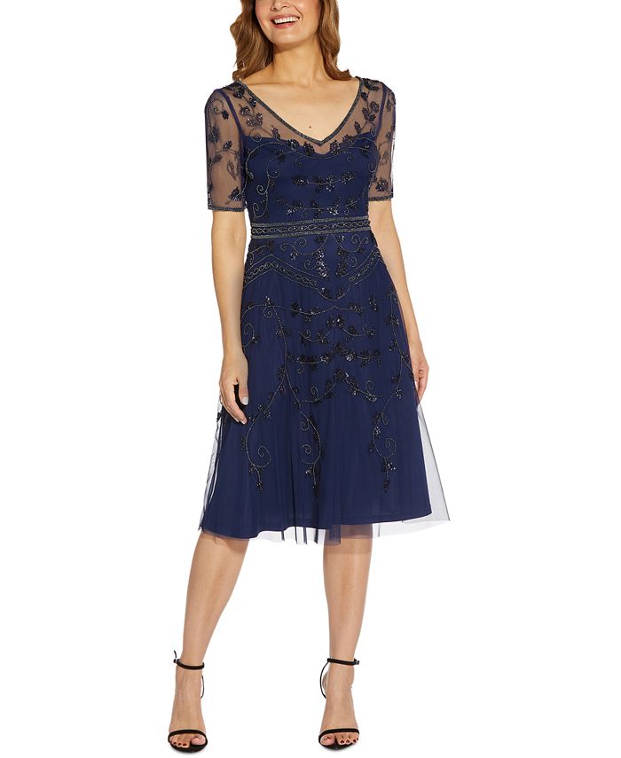 Papell Studio Embellished Midi Dress Macy s