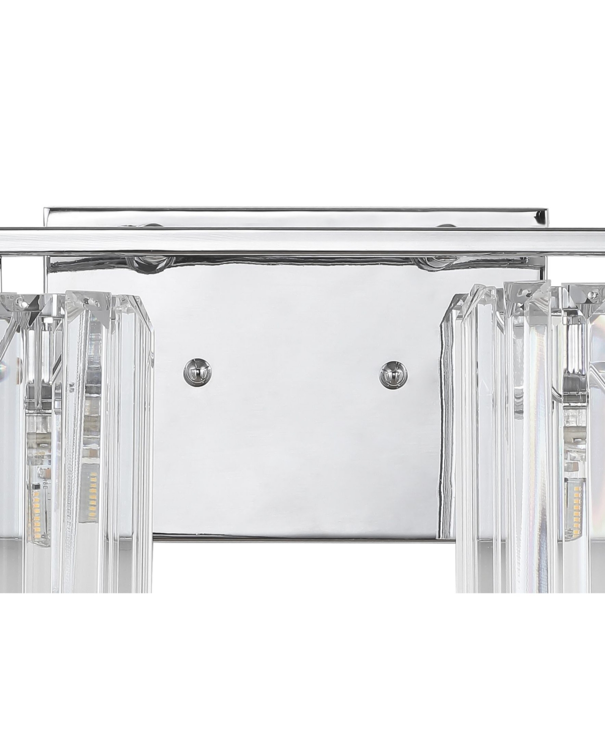Coco Prism Vintage-like 2-Light Classic Glam Led Vanity Light - Silver-tone