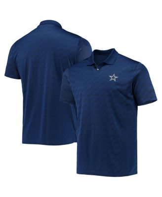 Men's Navy Dallas Cowboys Jacquard Wing Performance Polo Shirt