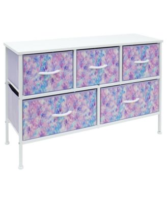 Sorbus 5 Drawers Chest Dresser - Tie-Dye Purple