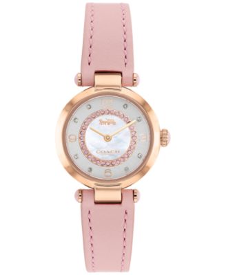 COACH - Women's Cary Blush Leather Strap Watch 26mm