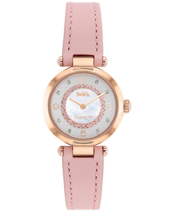 COACH Women's Cary Blush Leather Strap Watch 26mm & Reviews - All Watches -  Jewelry & Watches - Macy's