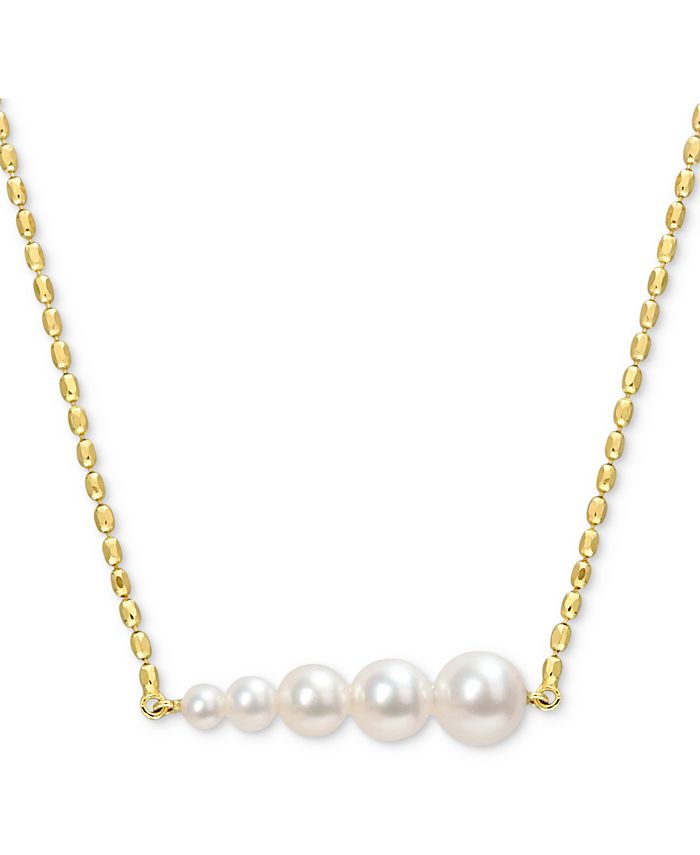 Macy's Pearl Necklace, 14k Gold Cultured Freshwater Pearl Pendant