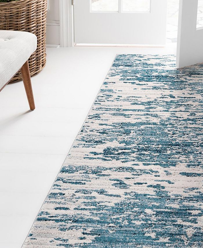 Bayshore Home Refuge Water 2' x 12' Runner Area Rug Macy's