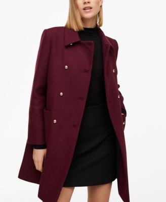 mango maroon coat