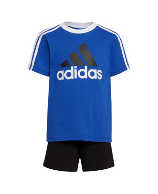 adidas Little Boys French Terry T-Shirt and Short Set, 2 Piece - Macy's