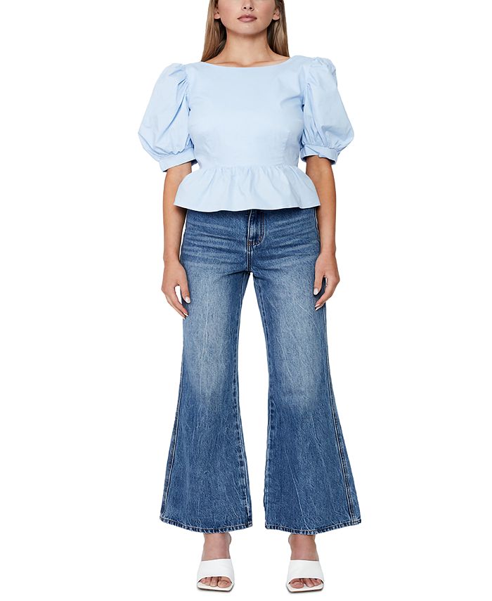 Bardot peplum top deals