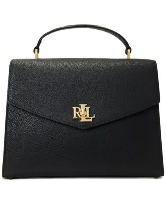 Ralph lauren pebbled best sale satchel