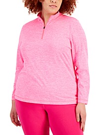 Ideology Plus Size Quarter-Zip Top, Created for Macy's 