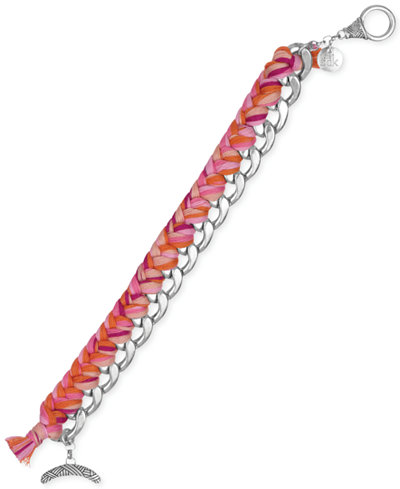 The Sak Silver-Tone Braided Chain Toggle Bracelet