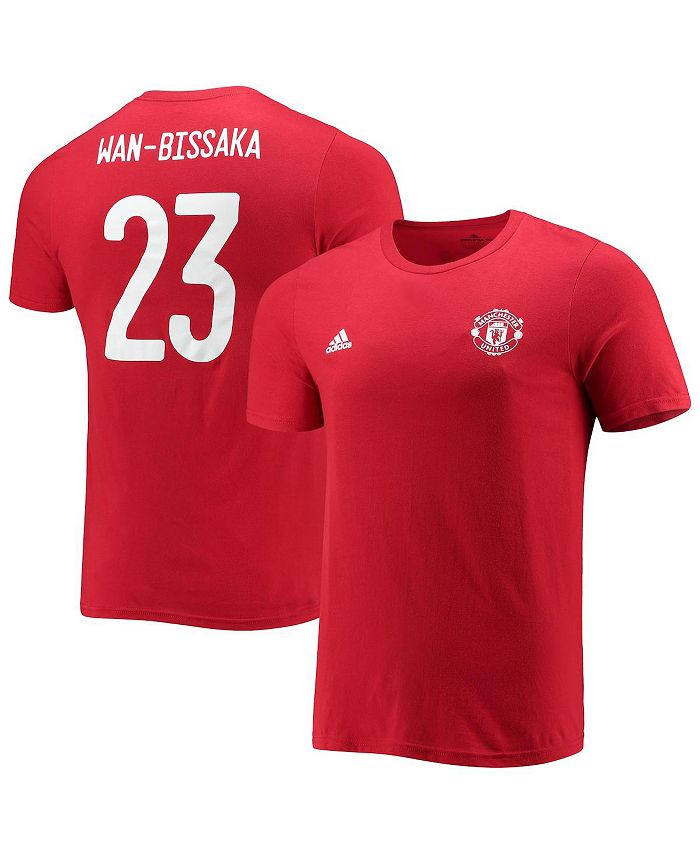 adidas Men's Aaron Wan-Bissaka Red Manchester United Amplifier Name and ...