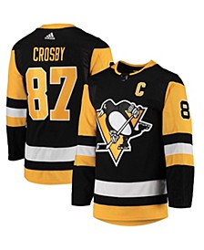 Men's Sidney Crosby Black Pittsburgh Penguins Home Captain Patch Primegreen Authentic Pro Player Jersey