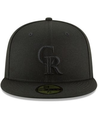 Men's Black Colorado Rockies Primary Logo Basic 59FIFTY Fitted Hat