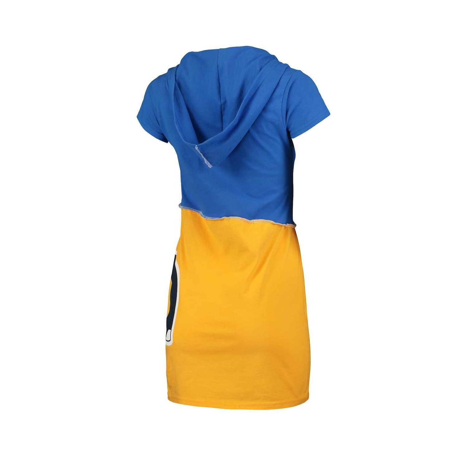 Women's Royal and Gold Los Angeles Rams Hooded Mini Dress