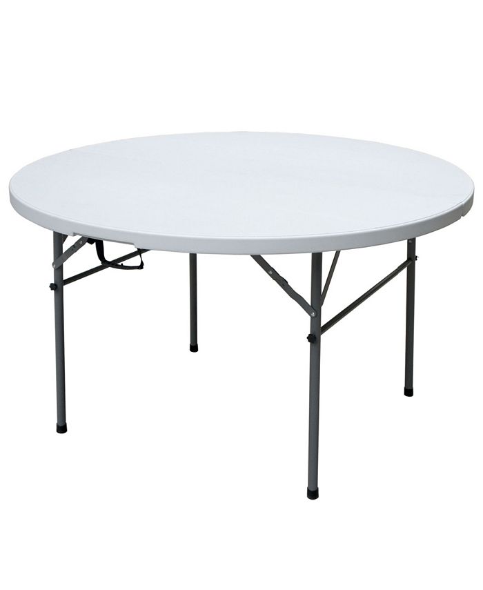 Plastic Development Group 4' Fold in Half Round Folding Banquet Table