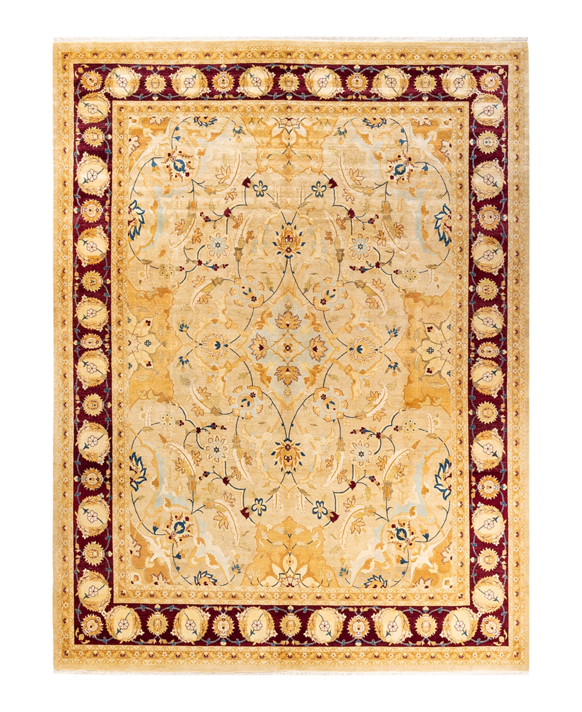 Closeout! Adorn Hand Woven Rugs Mogul M1494 9'1in x 12'3in Area Rug - Yellow