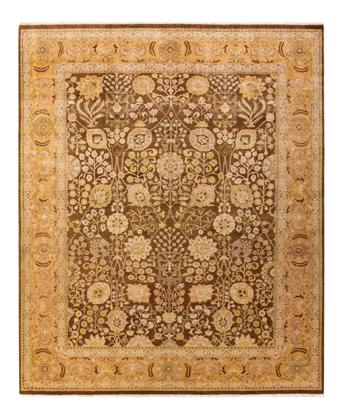 Closeout! Adorn Hand Woven Rugs Eclectic M16819 7'10in x 9'10in Area Rug - Brown