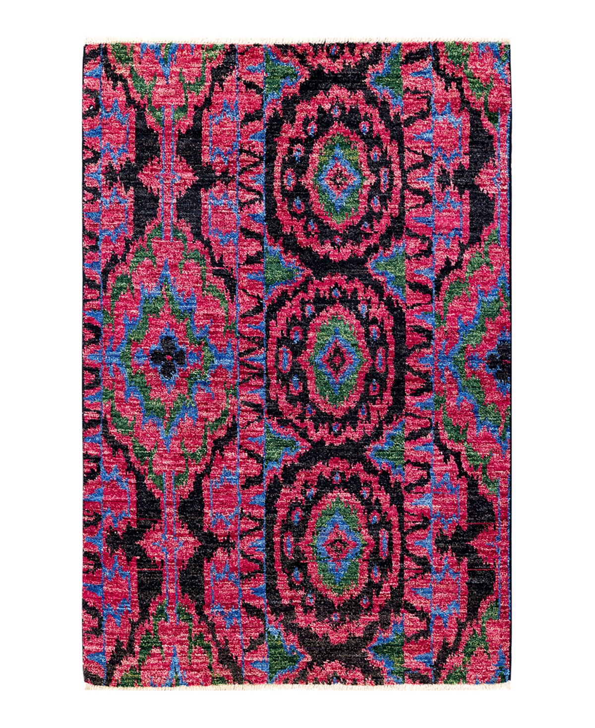 Adorn Hand Woven Rugs Modern M16470 4' x 6' Area Rug - Black