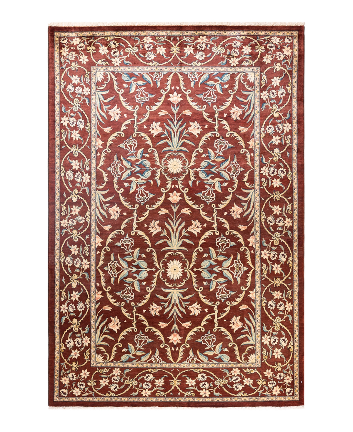 Closeout! Adorn Hand Woven Rugs Eclectic M1096 5'9in x 8'10in Area Rug - Red