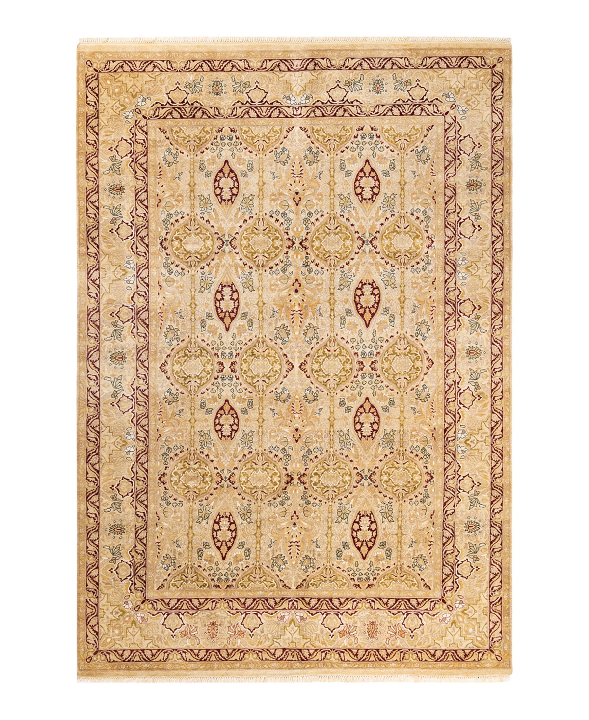 Closeout! Adorn Hand Woven Rugs Mogul M139584 6'2in x 9'1in Area Rug - Yellow