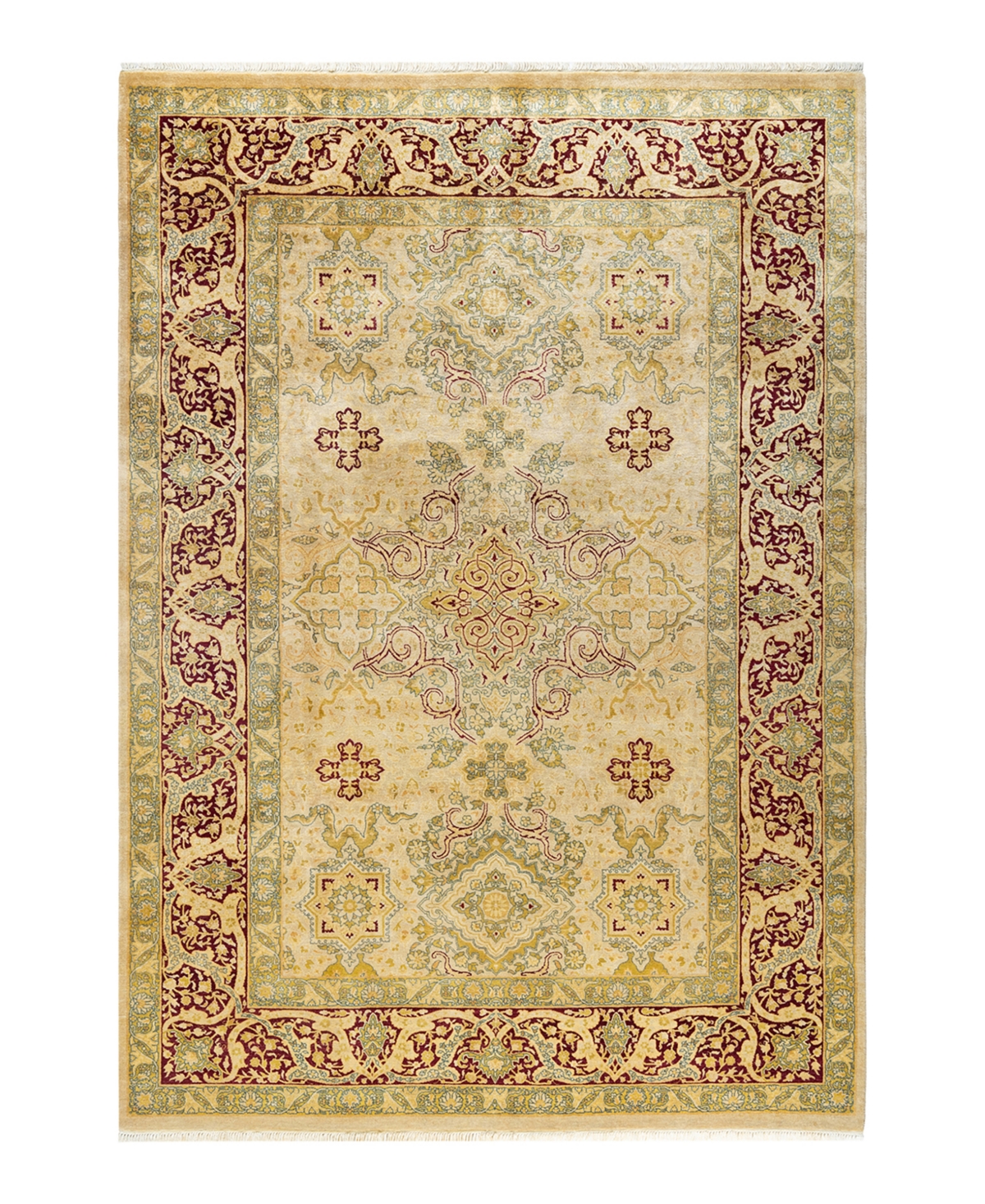 Closeout! Adorn Hand Woven Rugs Mogul M13231 6'3in x 8'10in Area Rug - Ivory