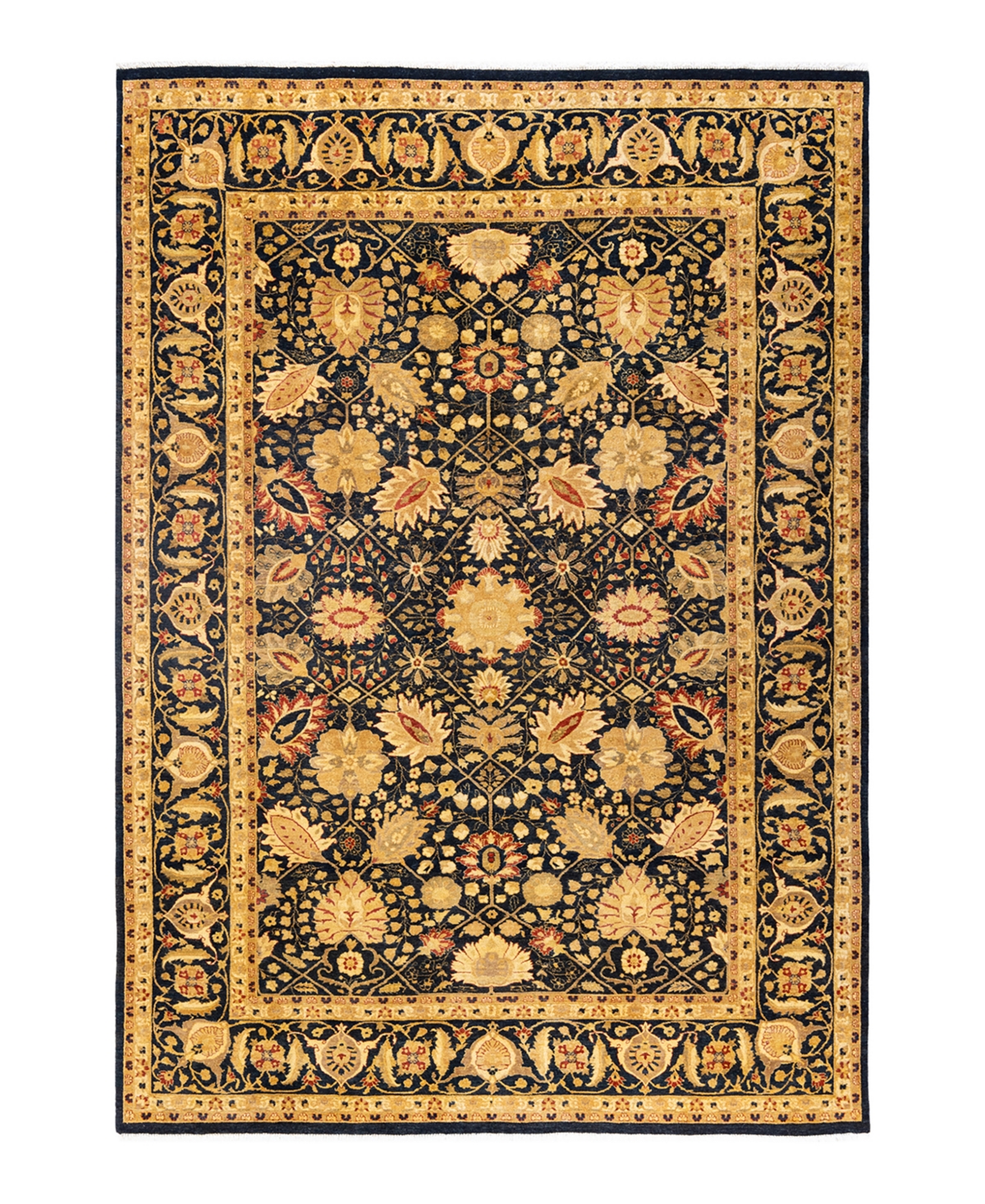 Closeout! Adorn Hand Woven Rugs Mogul M13816 6'2in x 8'10in Area Rug - Black