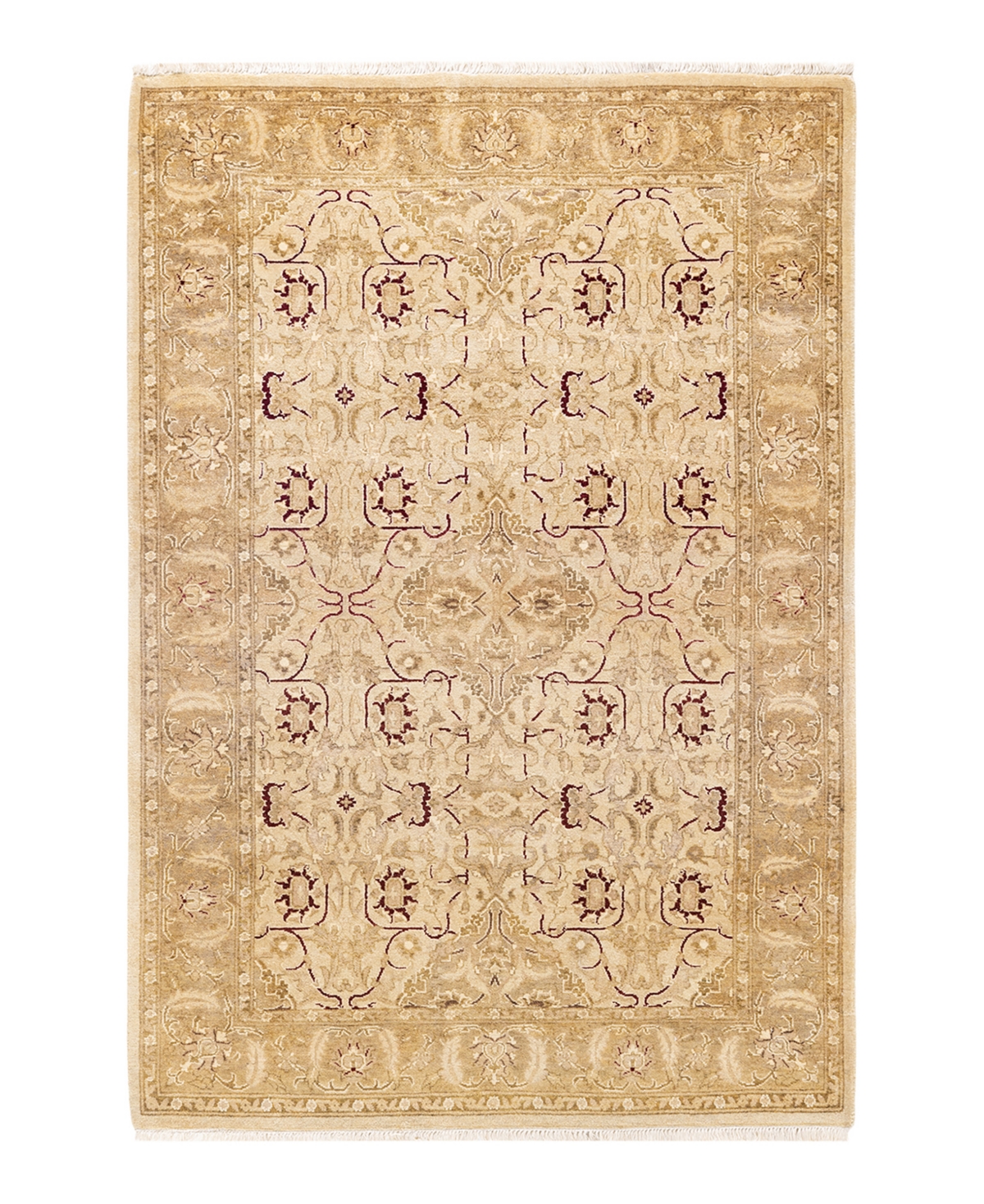 Closeout! Adorn Hand Woven Rugs Mogul M1462 4' x 6' Area Rug - Ivory
