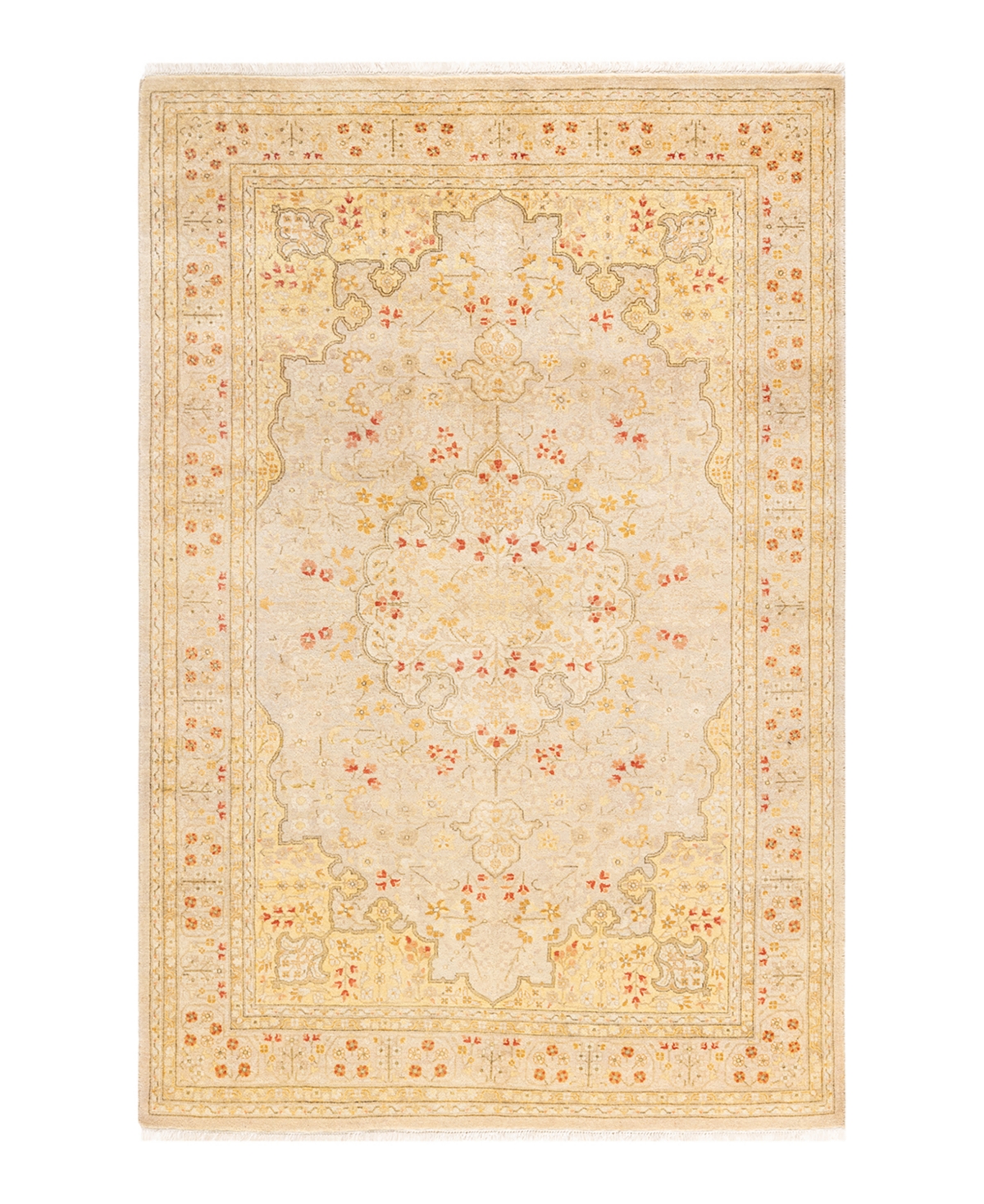 Closeout! Adorn Hand Woven Rugs Mogul M158921 4'2in x 6'4in Area Rug - Ivory