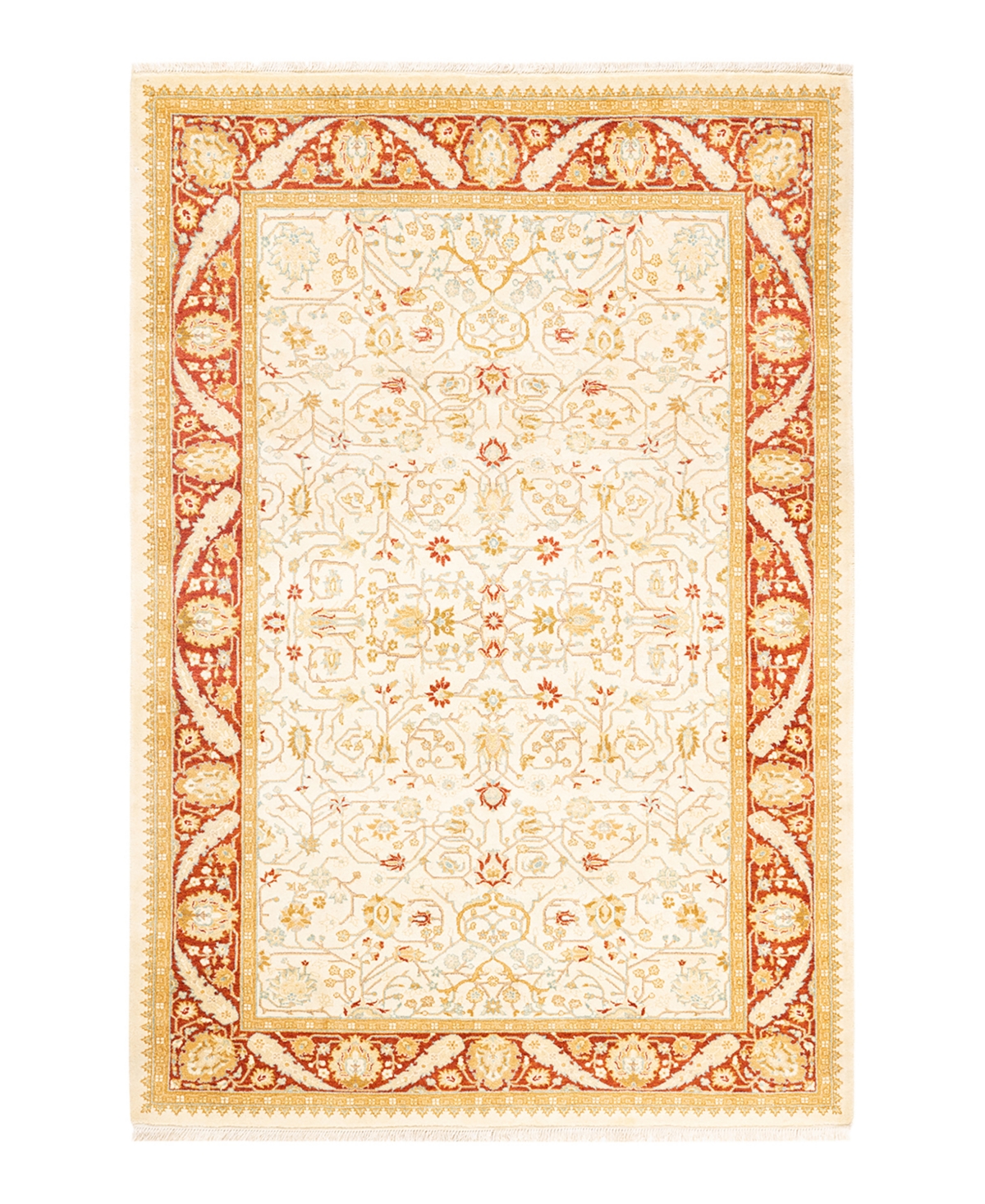 Closeout! Adorn Hand Woven Rugs Mogul M15832 4'2in x 6'1in Area Rug - Ivory