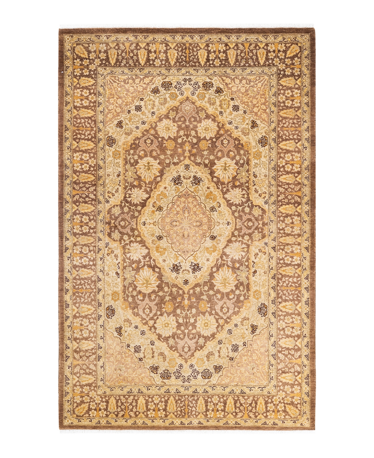 Closeout! Adorn Hand Woven Rugs Mogul M15034 4'1in x 6'6in Area Rug - Brown