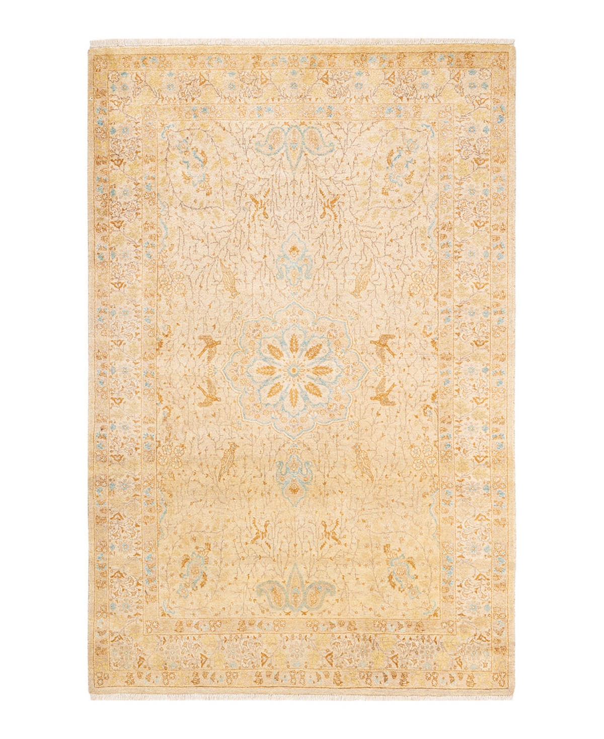 Closeout! Adorn Hand Woven Rugs Mogul M150337 4'2in x 6'5in Area Rug - Ivory