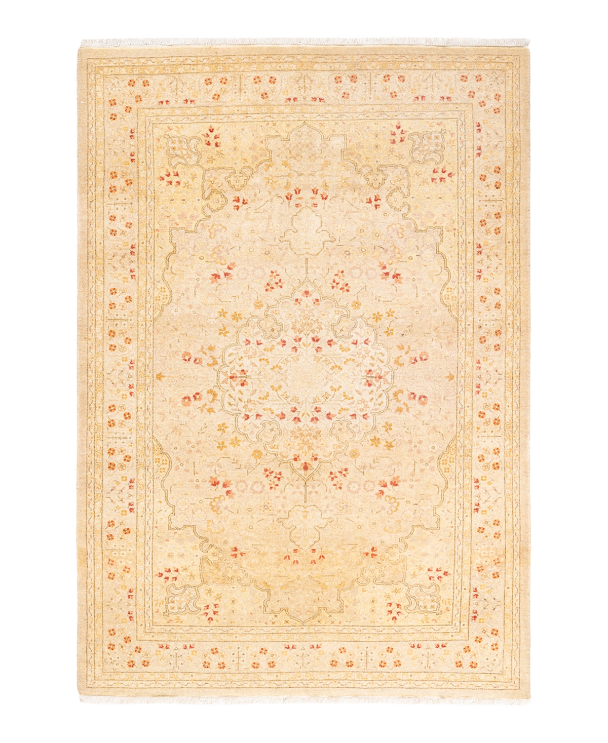 Closeout! Adorn Hand Woven Rugs Mogul M1530 4'2in x 6'1in Area Rug - Ivory