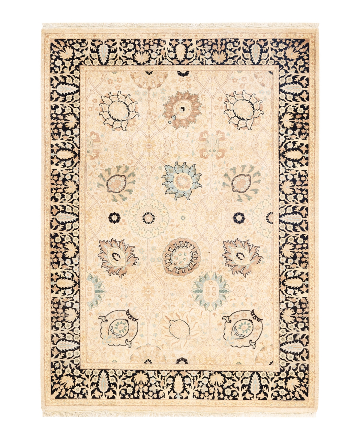 Closeout! Adorn Hand Woven Rugs Mogul M15745 4'1in x 5'10in Area Rug - Ivory