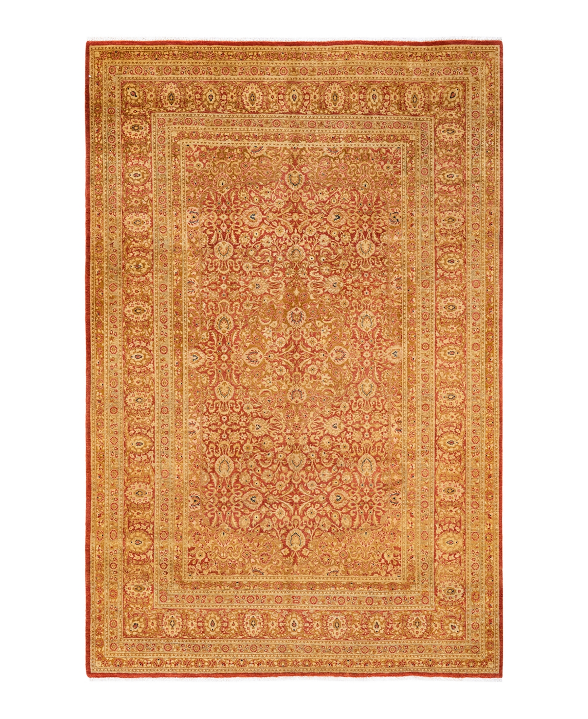 Closeout! Adorn Hand Woven Rugs Mogul M1182 6'1in x 9'4in Area Rug - Orange