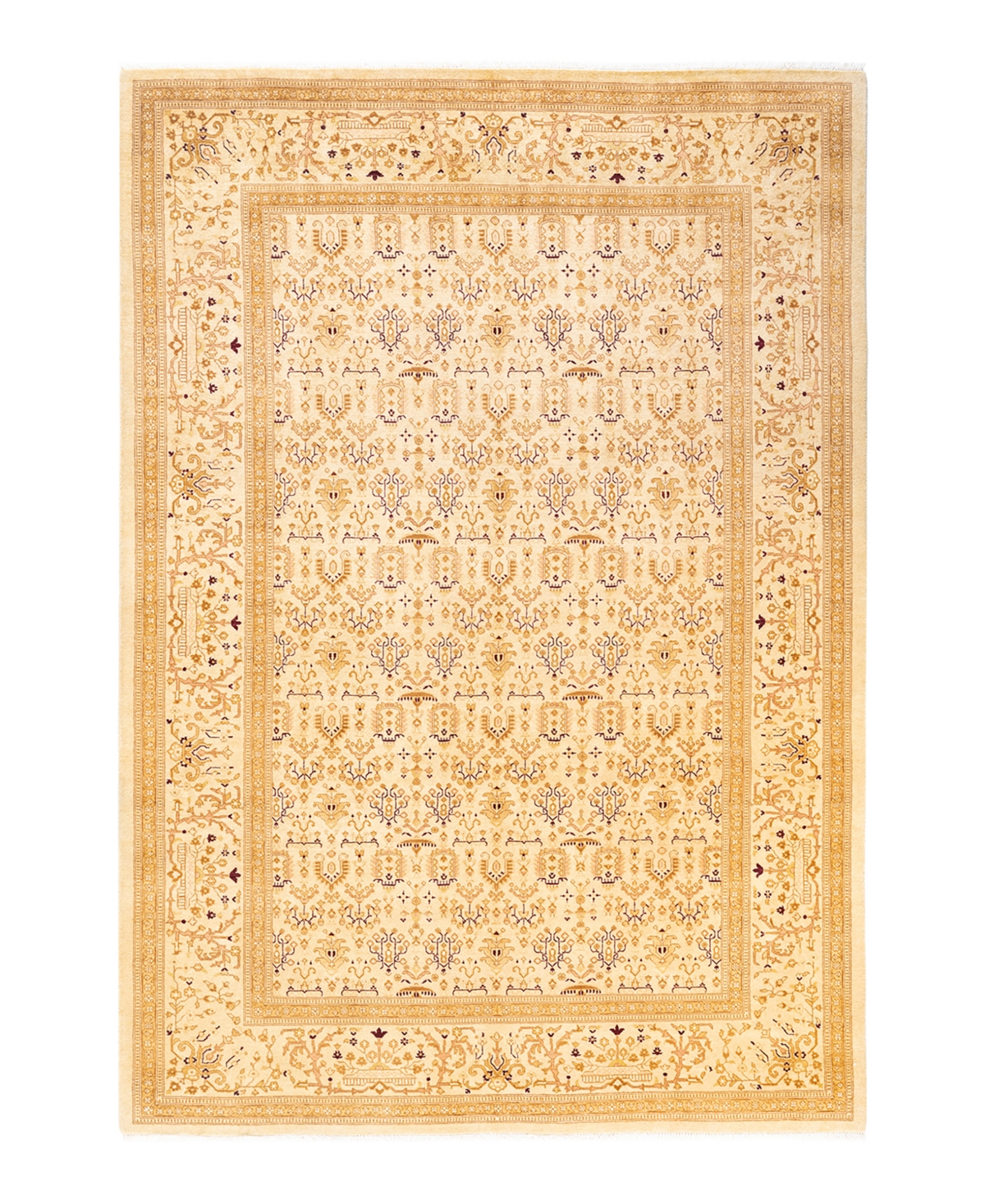 Closeout! Adorn Hand Woven Rugs Mogul M12515 6'1in x 8'10in Area Rug - Ivory