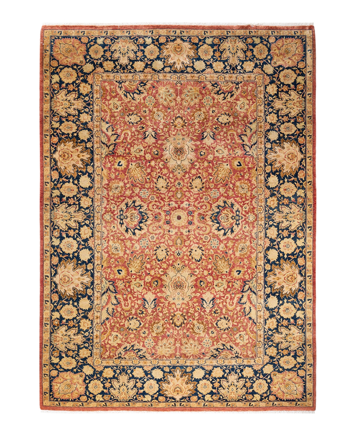 Closeout! Adorn Hand Woven Rugs Mogul M1071 6'3in x 8'10in Area Rug - Orange