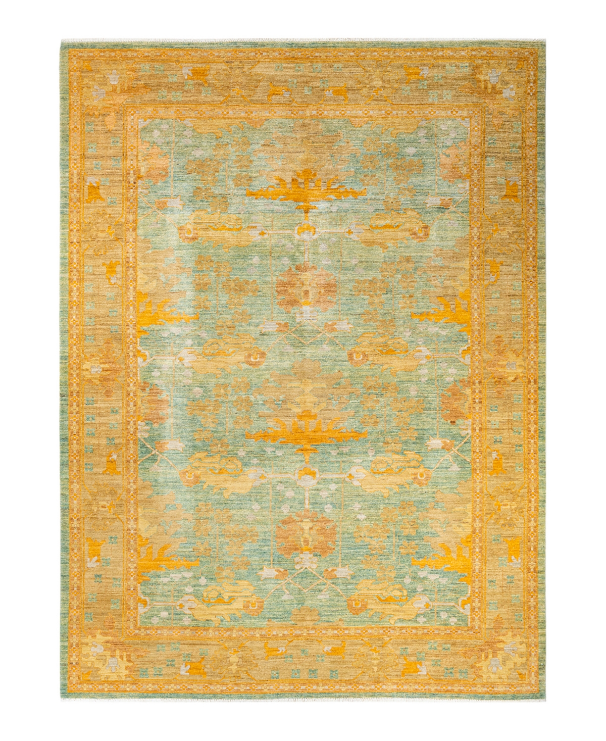 Adorn Hand Woven Rugs Arts Crafts M15731 8'1in x 11'1in Area Rug - Green