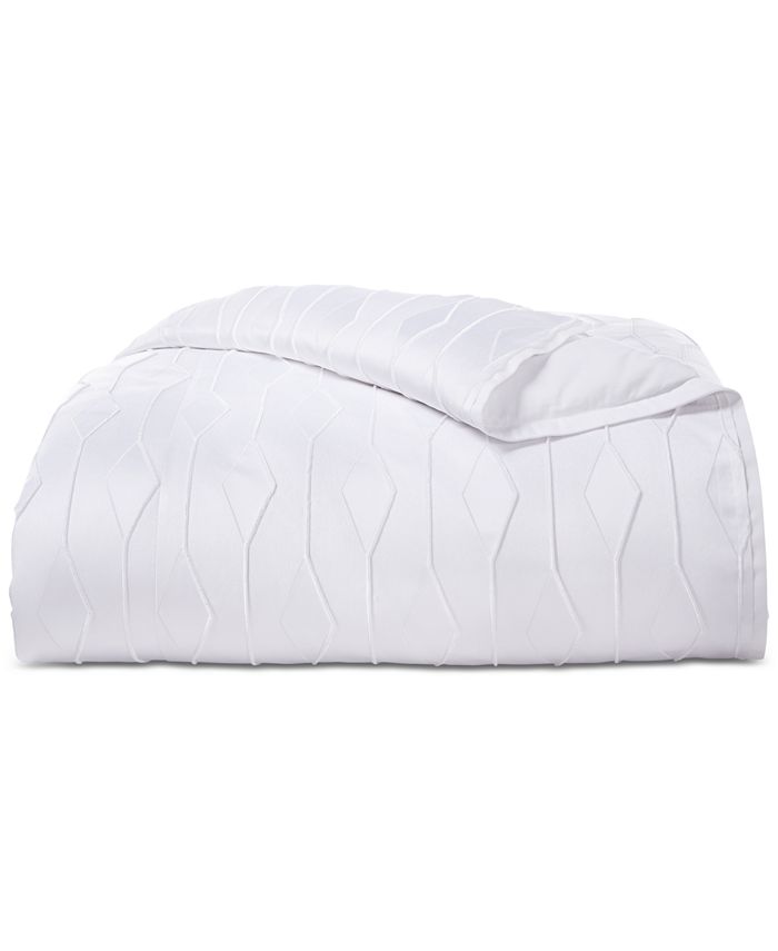 Hotel Collection Shifted Diamond Comforter, Full/Queen, Created for ...