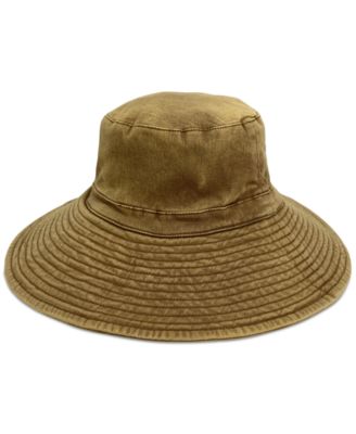 Washed Floppy-Brimmed Bucket Hat 