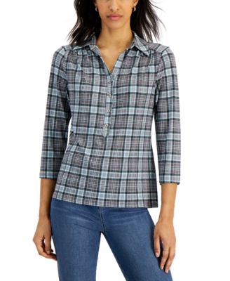 Charter Club - Cotton Plaid Polo