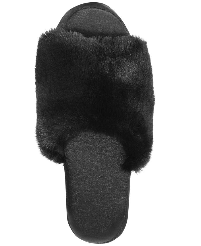 Macy's INC International Concepts FauxFur Slide Slippers & Eye Mask