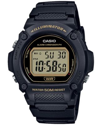 Casio - Men's Digital Black Digital Resin Watch 47mm
