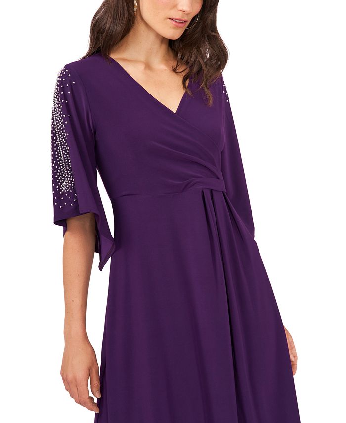 msk v neck beaded midi dress Vena Beaded Midi Dress
