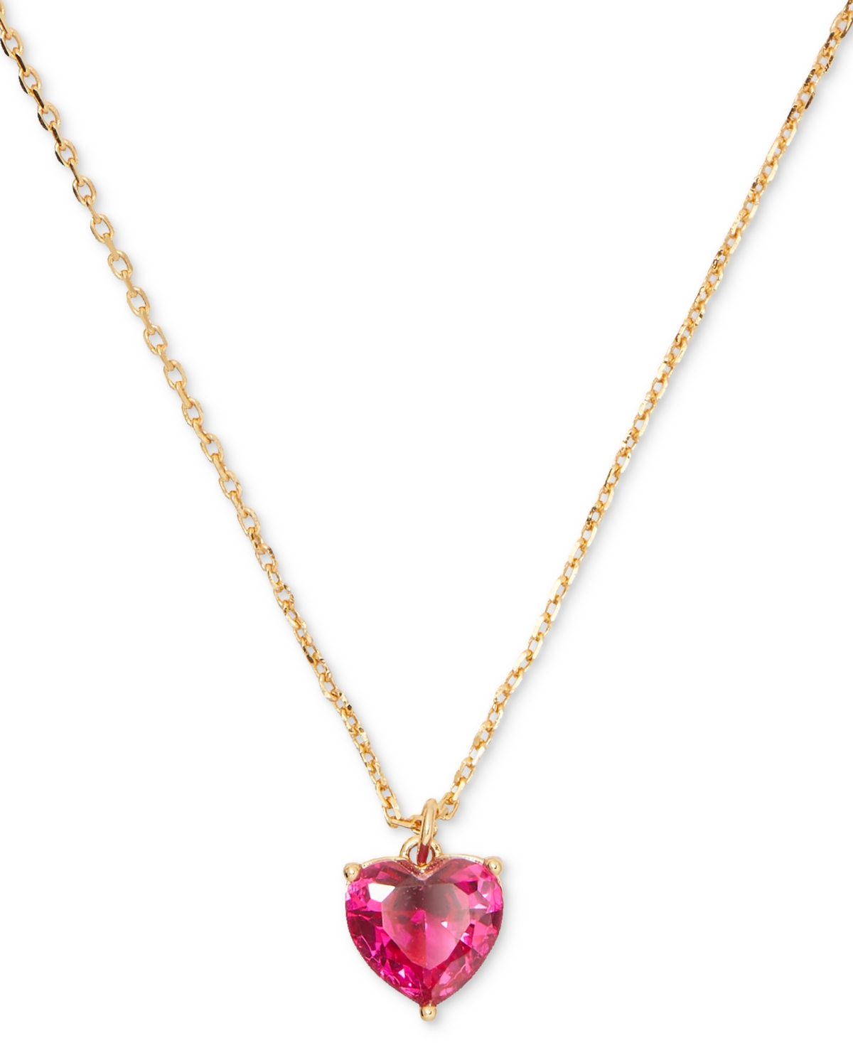 Gold-Tone Birthstone Heart Pendant Necklace, 16" + 3" extender - Pearl