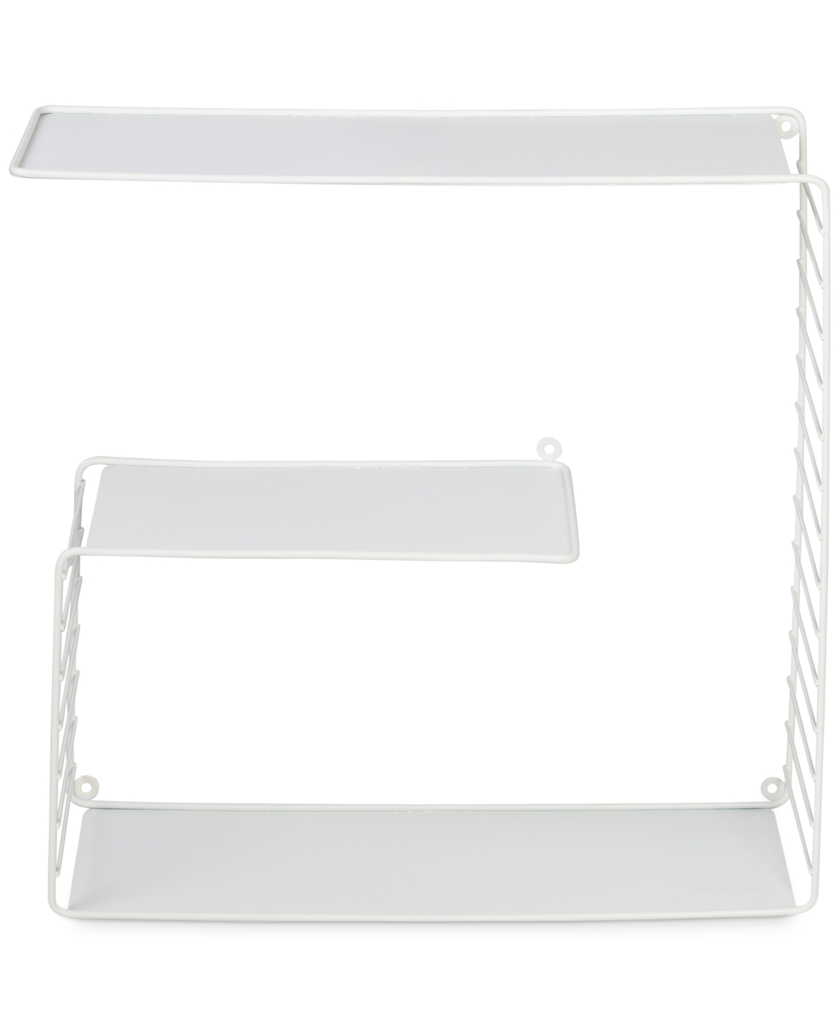 Shop Honey Can Do Three-tier Floating Square Decorative Metal Wall Shelf In White